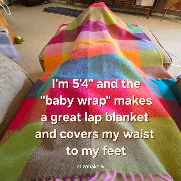 NWT Lambswool Baby Wrap/Scarf/Lap Blanket AVOCA Ireland Herringbone - Picture 9 of 9